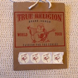 True Religion Shopping Bag with 4 stickers